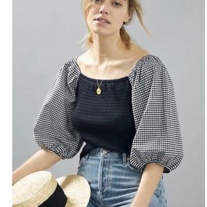 Who What Wear Gingham Top